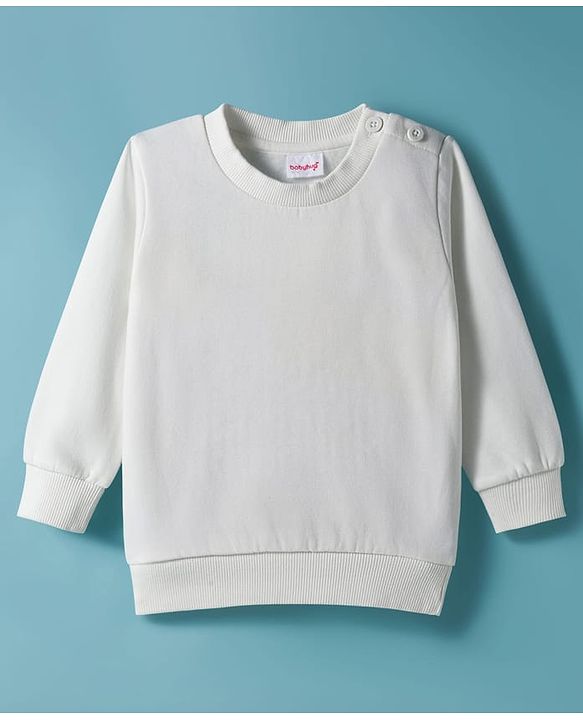 Babyhug Knitted Solid Woollen Dress & Full Sleeves Inner Tee - Purple & White