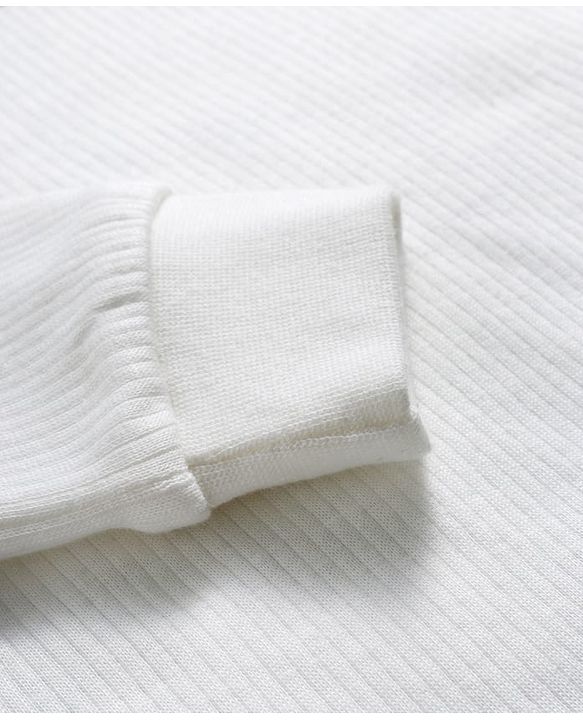 Babyhug Knit Full Sleeves Solid Color Pullover & Sleeveless Thermal Vest & Pant Set - Offwhite