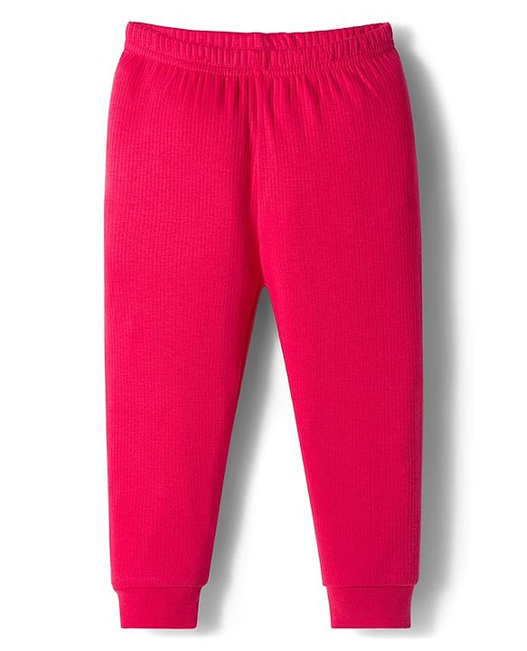 Babyhug Knit Full Sleeves Solid Thermal Set With Vest - Red