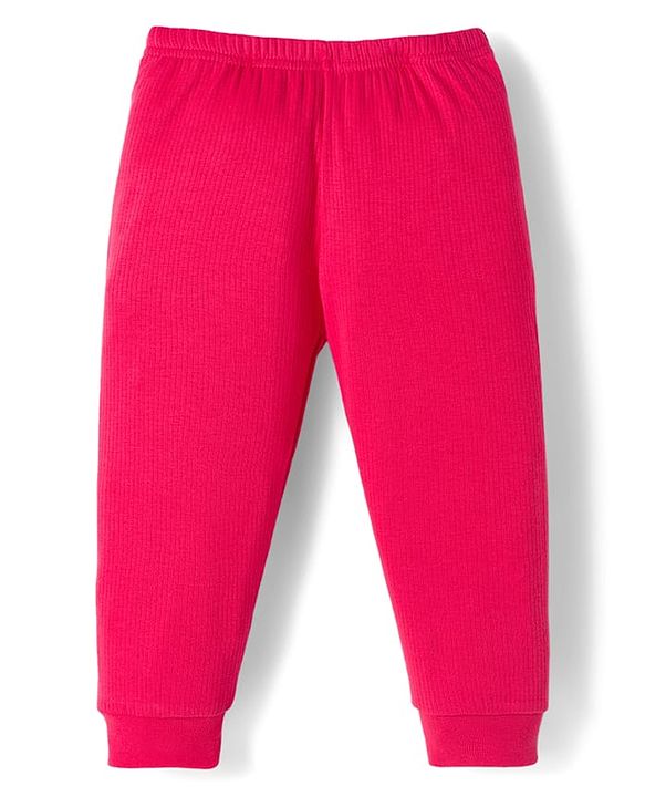 Babyhug Knit Full Sleeves Solid Thermal Set With Vest - Red