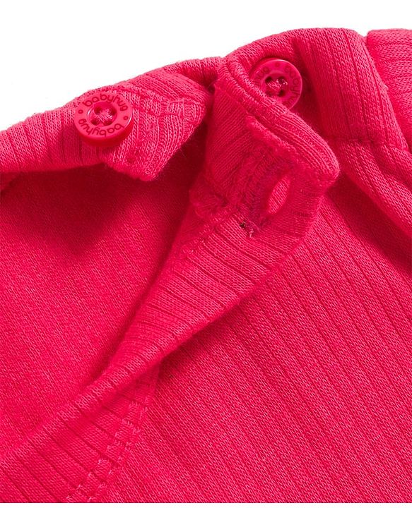 Babyhug Knit Full Sleeves Solid Thermal Set With Vest - Red