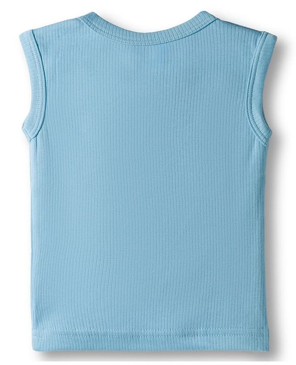 Babyhug Knit Full Sleeves Thermal Inner Wear Set - Light Blue