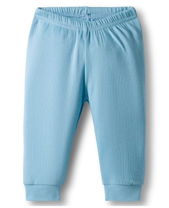 Babyhug Knit Full Sleeves Thermal Inner Wear Set - Light Blue