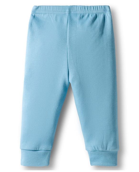 Babyhug Knit Full Sleeves Thermal Inner Wear Set - Light Blue