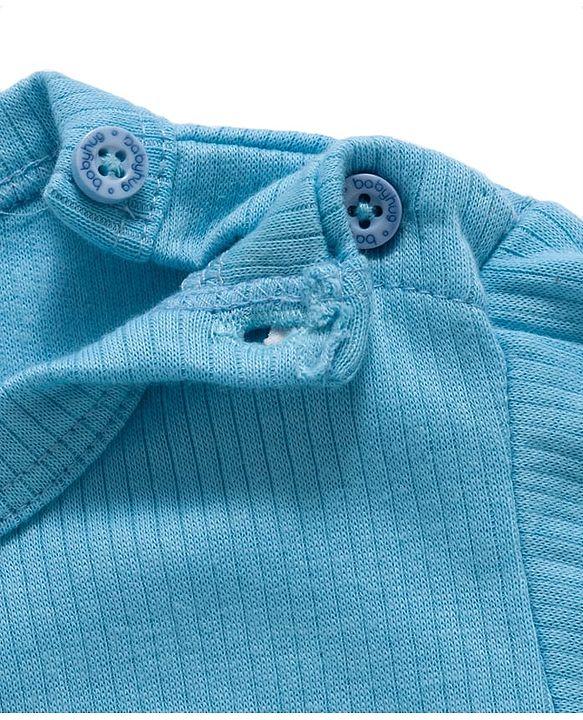 Babyhug Knit Full Sleeves Thermal Inner Wear Set - Light Blue