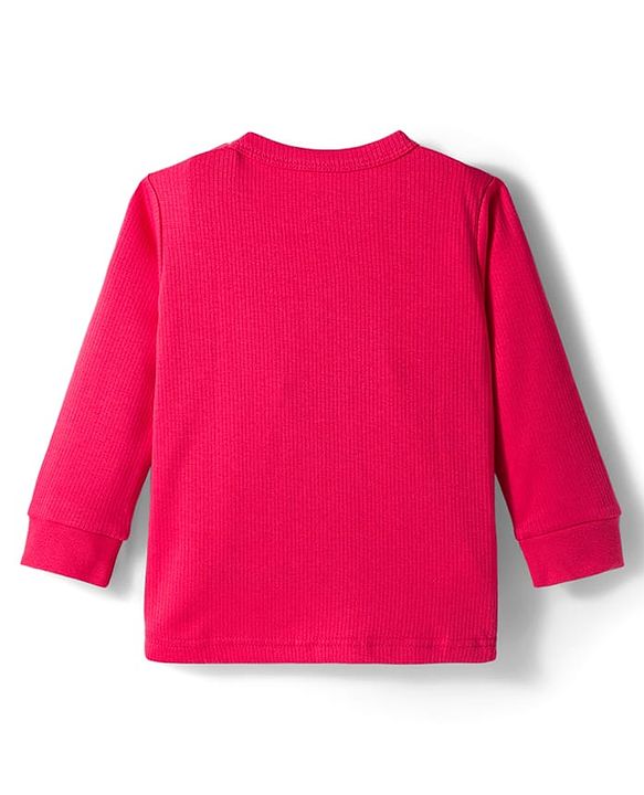 Babyhug Knit Full Sleeves Solid Color Front open & Pullover Thermal Inner Wear Vest Pack of 2 - Red