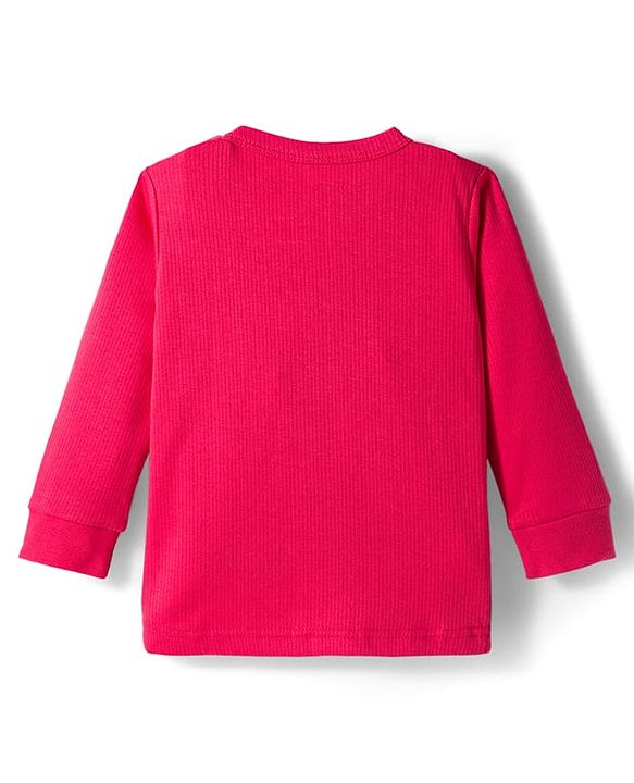 Babyhug Knit Full Sleeves Solid Color Front open & Pullover Thermal Inner Wear Vest Pack of 2 - Red