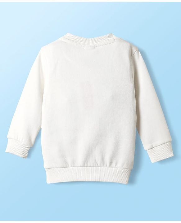 Babyhug Knit Winter Wear Romper & Full Sleeves Inner Tee With Teddy Bear Embroidery - Aqua Blue & White