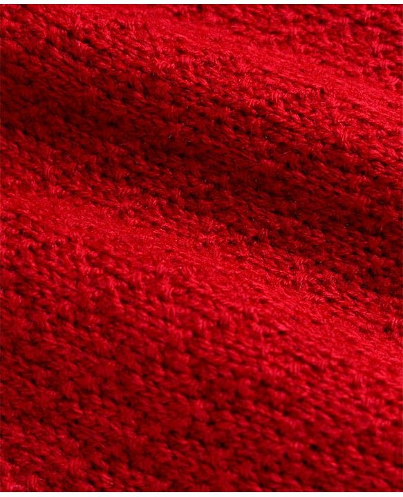 Babyhug Sweater Knit Full Length Solid Woollen Pant - Red