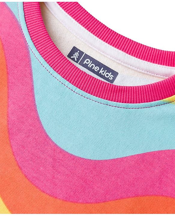 Pine Kids Cotton Knit Full Sleeves Printed Sweatshirt - Multicolor