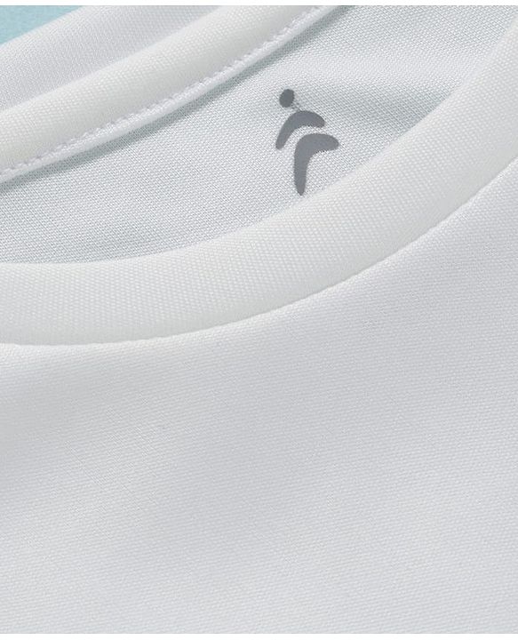 Pine Active Knit Half Sleeves T-Shirt with Butterfly Print - White
