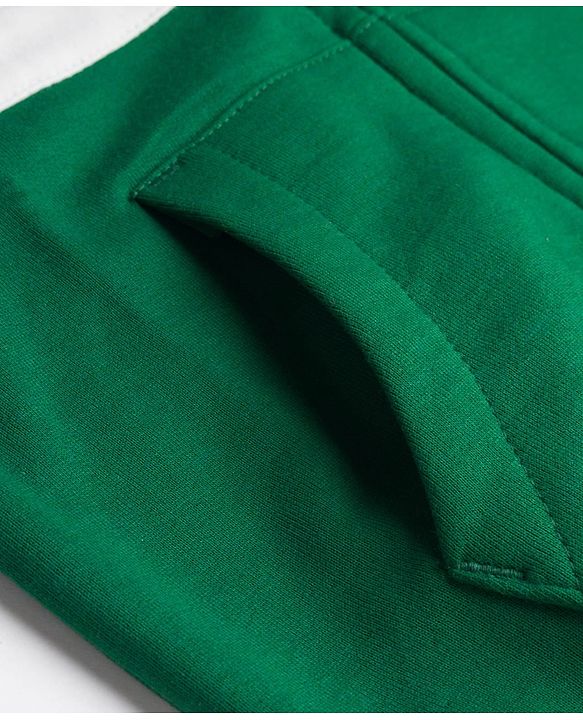 Babyhug Fleece Knit Full Sleeves Hooded Sweatjacket With Dino Print & Kangaroo Pockets - Blue & Green