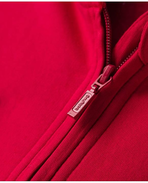 Babyhug Fleece Knit Full Sleeves Front Open Hooded SweatJacket with Tiger Graphic - Red