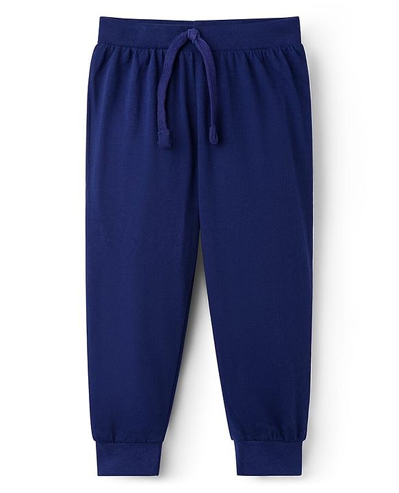 Babyhug Cotton Knit Full Length Joggers with Dino Print Pack of 5 - Blue Navy Blue & Green