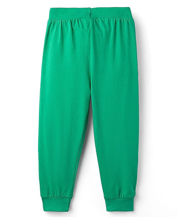 Babyhug Cotton Knit Full Length Joggers with Dino Print Pack of 5 - Blue Navy Blue & Green