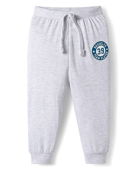 Babyhug Cotton Knit Full Length Lounge Pant With Text Print Pack Of 5 - Multicolour