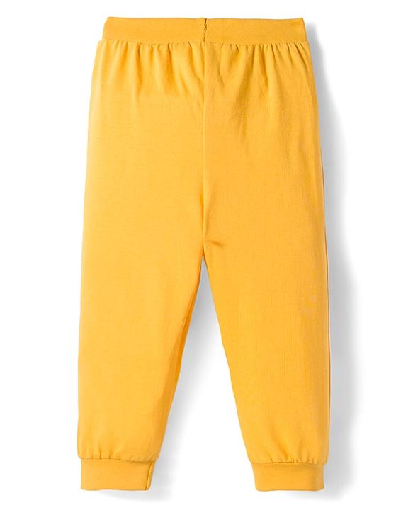 Babyhug Cotton Knit Full Length Lounge Pant With Text Print Pack Of 5 - Multicolour