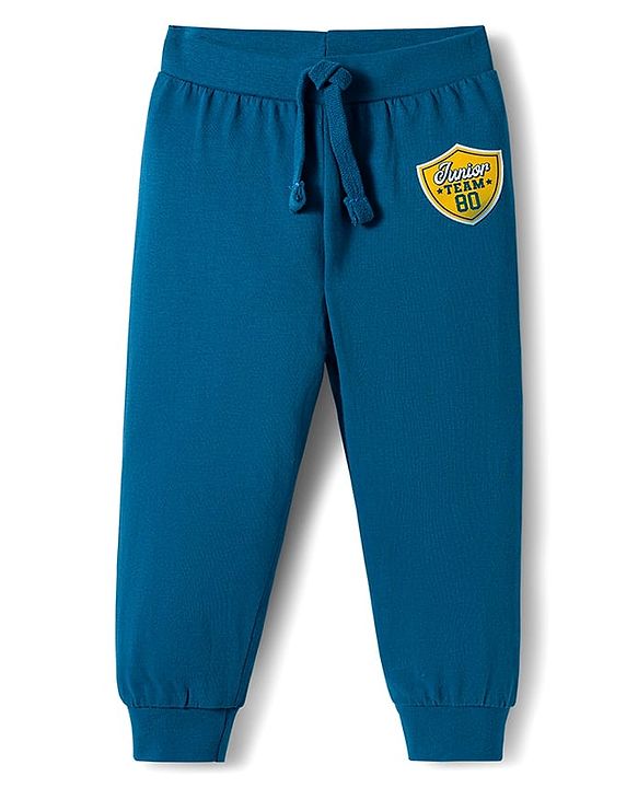 Babyhug Cotton Knit Full Length Lounge Pant With Text Print Pack Of 5 - Multicolour