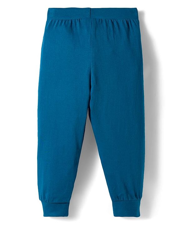 Babyhug Cotton Knit Full Length Lounge Pant With Text Print Pack Of 5 - Multicolour