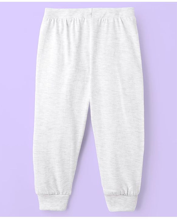Babyhug Cotton Knit Full Length Lounge Pant With Text Print Pack Of 2 - Blue & White