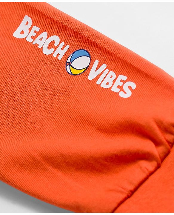 Babyhug Cotton Knit Full Length Striped & Printed Lounge Pants Pack of 3 - Orange & Blue