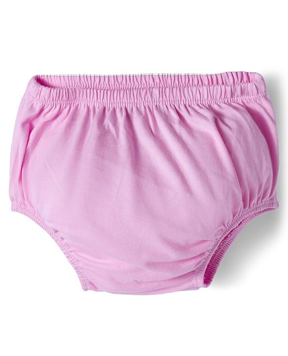 Babyhug Single Jersey Woven Full Sleeves Frock With Bloomers With Rainbow Print - Pink