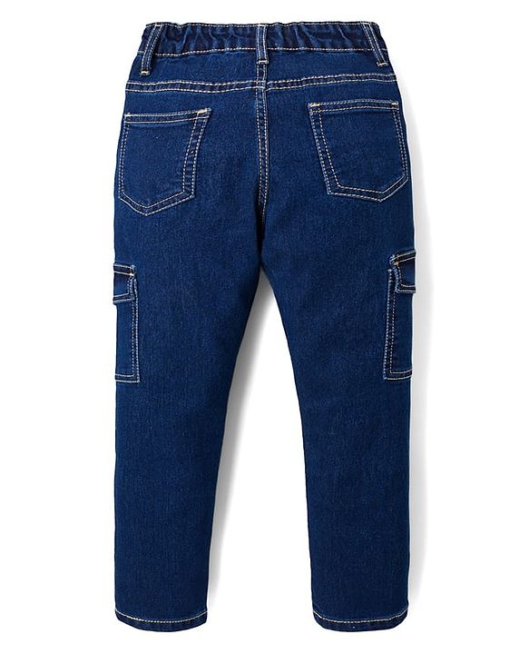 Pine Kids Denim Woven Full Length Washed Jeans - Blue