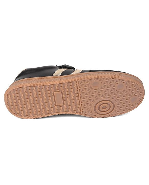 Pine Kids Velcro Closure Sneakers with Stripes - Black & Gold