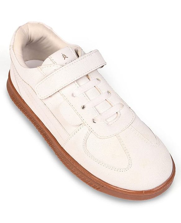 Pine Kids Velcro Closure Sneakers - Beige & Off White