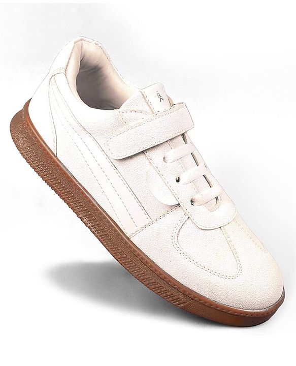 Pine Kids Velcro Closure Sneakers - Beige & Off White