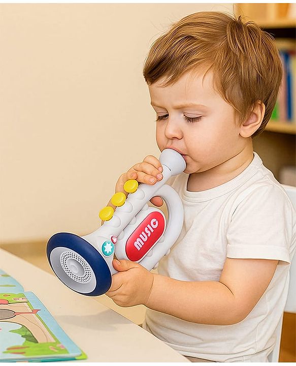 Babyhug Musical Piano with Microphone| Battery Operated|Teaching Mode| Record & Play Mode| Volume Control| Fun Lights|(Colour may vary)