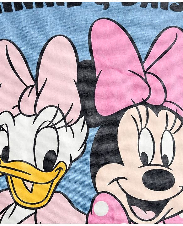 Babyhug Disney Single Jersey Knit Full Sleeves T-Shirt with Minnie and Friends Graphics Pack of 3 - Light Blue Pink & White