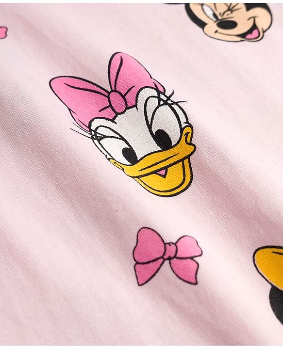 Babyhug Disney Single Jersey Knit Full Sleeves T-Shirt with Minnie and Friends Graphics Pack of 3 - Light Blue Pink & White