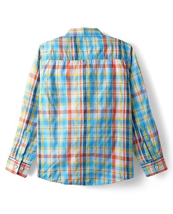 Pine Kids Cotton Woven Full Sleeves Checkered Shirt - Multicolour