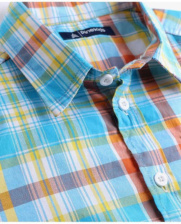 Pine Kids Cotton Woven Full Sleeves Checkered Shirt - Multicolour