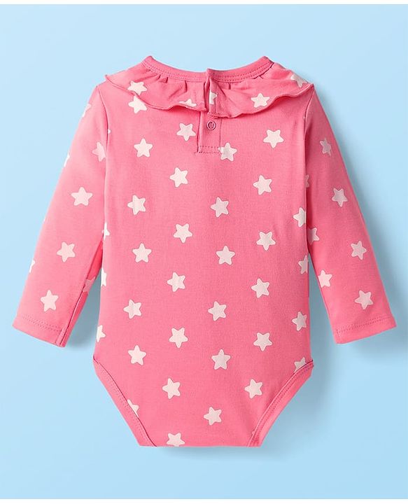 Babyhug Disney Interlock Knit Full Sleeves Onesies with Minnie & Friends Graphics Pack of 3 - Pink & White