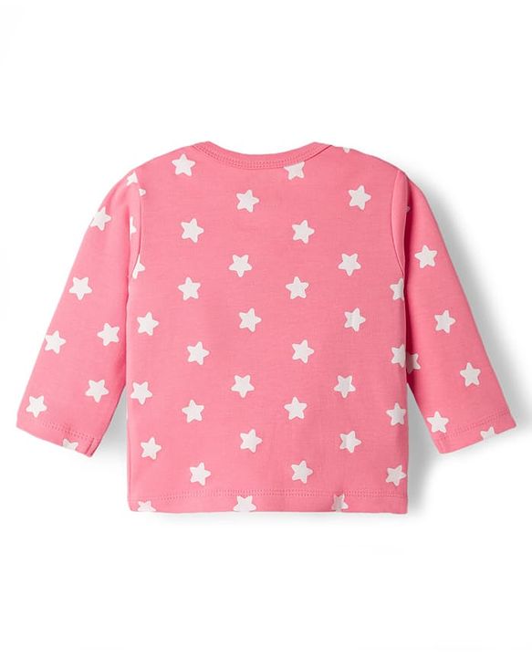 Babyhug Disney Interlock Knit Full Sleeves Jhablas With Minnie & Friends Print Pack Of 3 - Pink White & Dark Pink