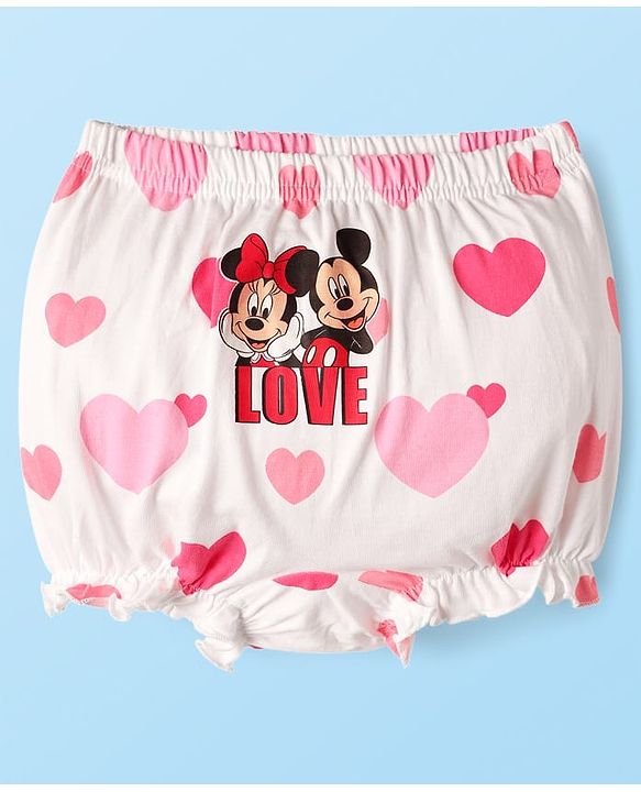 Babyhug Disney 100% Cotton Bloomers With Minnie & Friends Graphic Pack Of 3 - Multi Colour