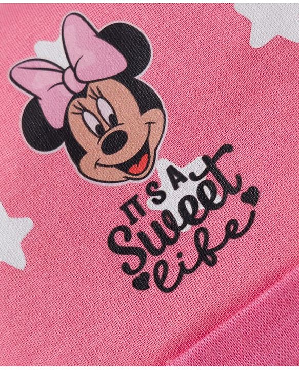 Babyhug Disney Cap Mitten & Booties With Minnie Mouse Pink - Diameter 10 cm
