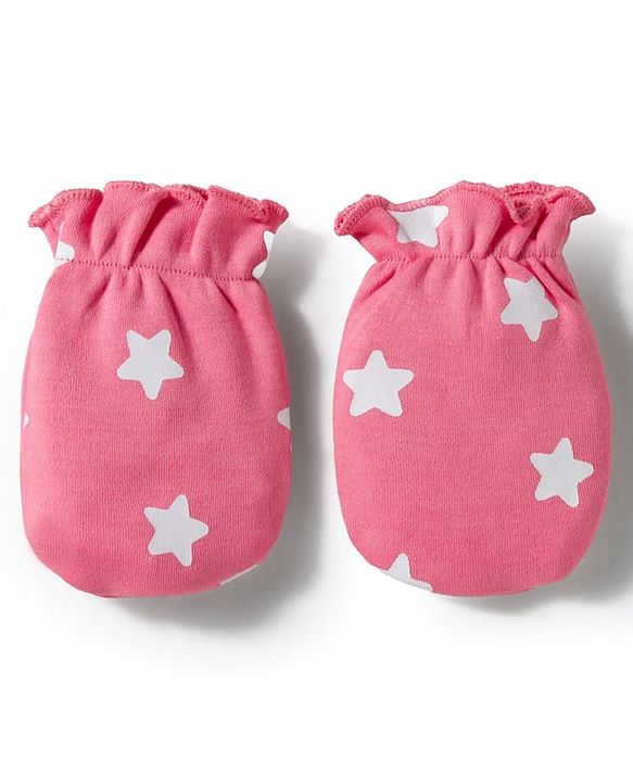 Babyhug Disney Cap Mitten & Booties With Minnie Mouse Pink - Diameter 10 cm