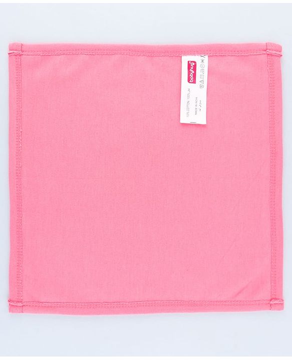 Babyhug Disney Interlock Knit Hand & Face Towel with Minnie Mouse Graphics Pack of 3 L 33 x B 33 - Pink White & Dark Pink