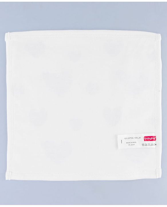 Babyhug Disney Interlock Knit Hand & Face Towel with Minnie Mouse Graphics Pack of 3 L 33 x B 33 - Pink White & Dark Pink