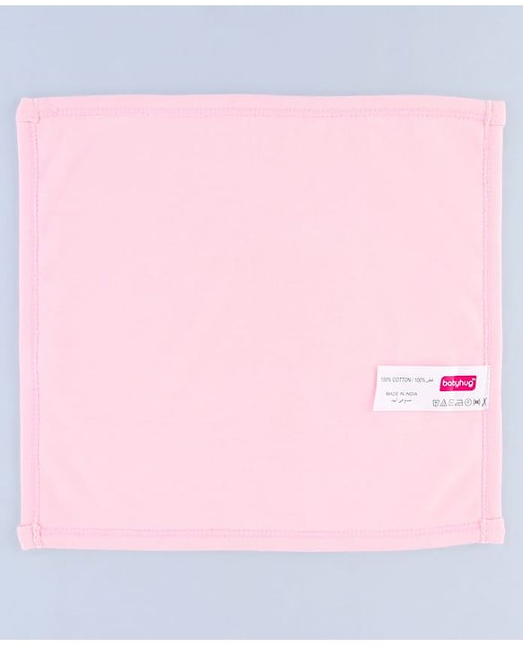 Babyhug Disney Interlock Knit Hand & Face Towel with Minnie Mouse Graphics Pack of 3 L 33 x B 33 - Pink White & Dark Pink