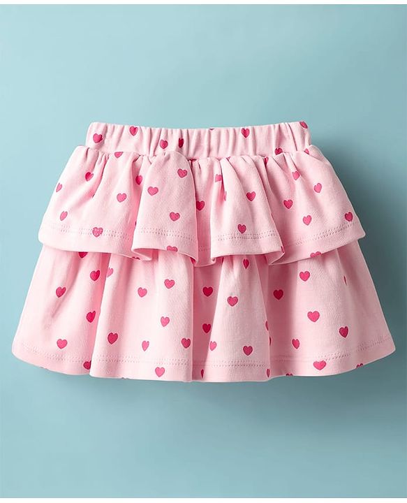 Babyhug Disney Interlock  Knit Full Sleeves Onesie and Skirt with Minnie & Friends Graphic - Pink & White