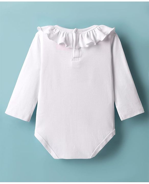 Babyhug Disney Interlock  Knit Full Sleeves Onesie and Skirt with Minnie & Friends Graphic - Pink & White