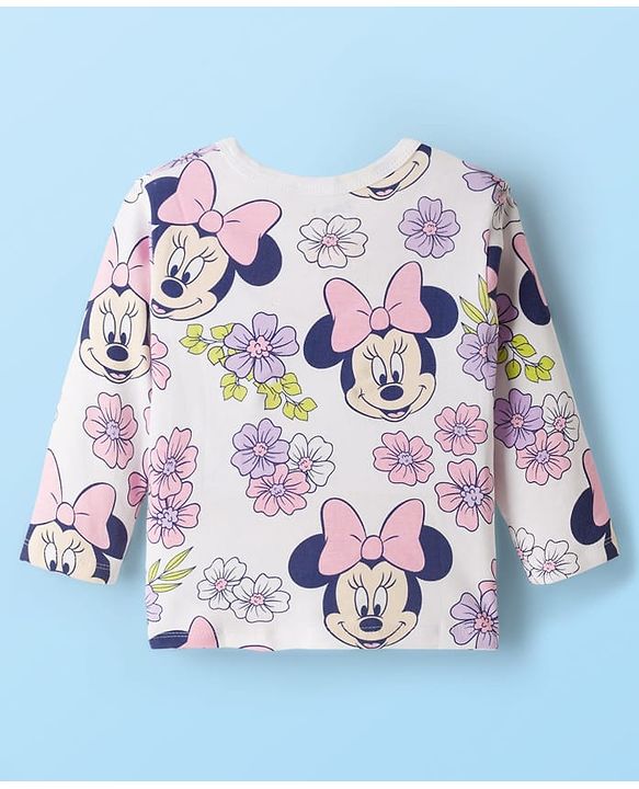 Babyhug Disney Interlock Knit Full Sleeves Jhablas With Minnie Mouse Graphics pack Of 3 - Lime Green Purple & White