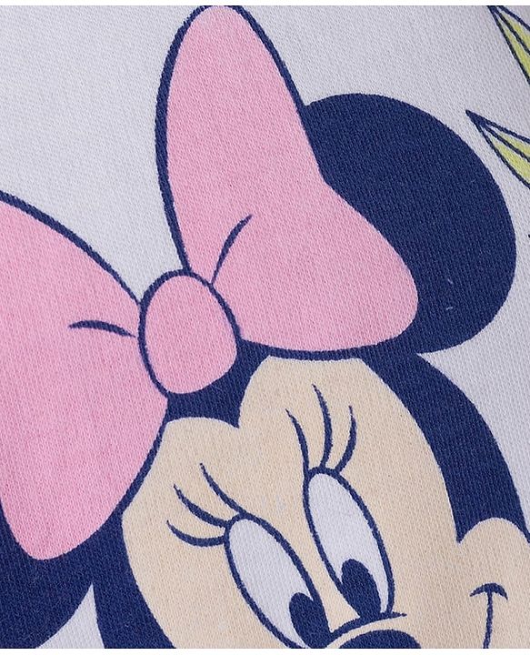 Babyhug Disney Interlock Knit Full Length Diaper Leggings With Minnie Mouse Graphics Pack of 3 - Multicolor