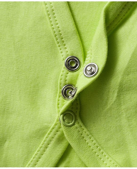 Babyhug Disney Interlock Knit Full Sleeves Onesies with Diaper Legging & Minnie Mouse Graphics - Light Green & White
