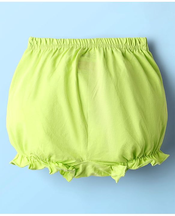 Babyhug Disney Interlock Knit Mid Thigh Bloomers With Minnie Mouse Graphics Pack of 3 - Purple & Green