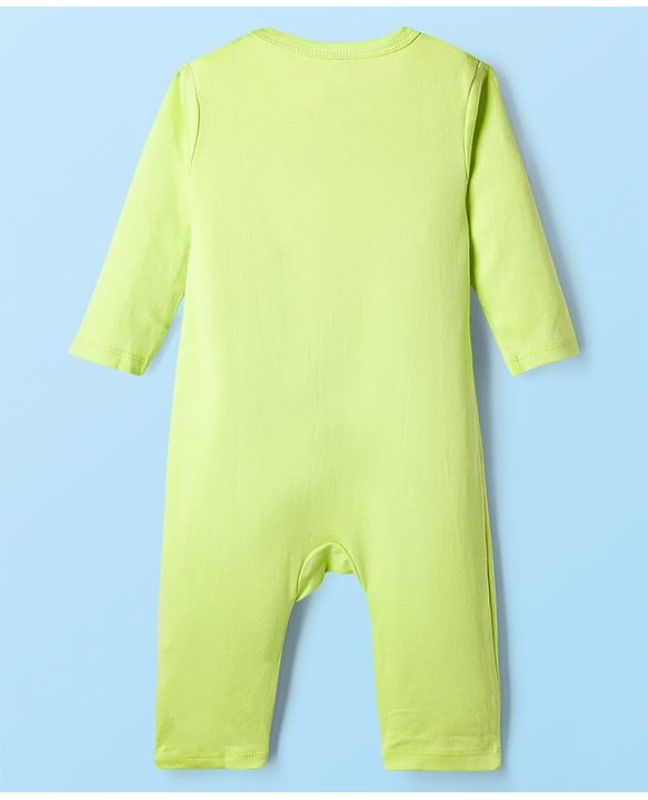Babyhug Disney Interlock Knit Full Sleeves Rompers With Minnie Mouse Graphics Pack of 3 - Light Green & Lavender